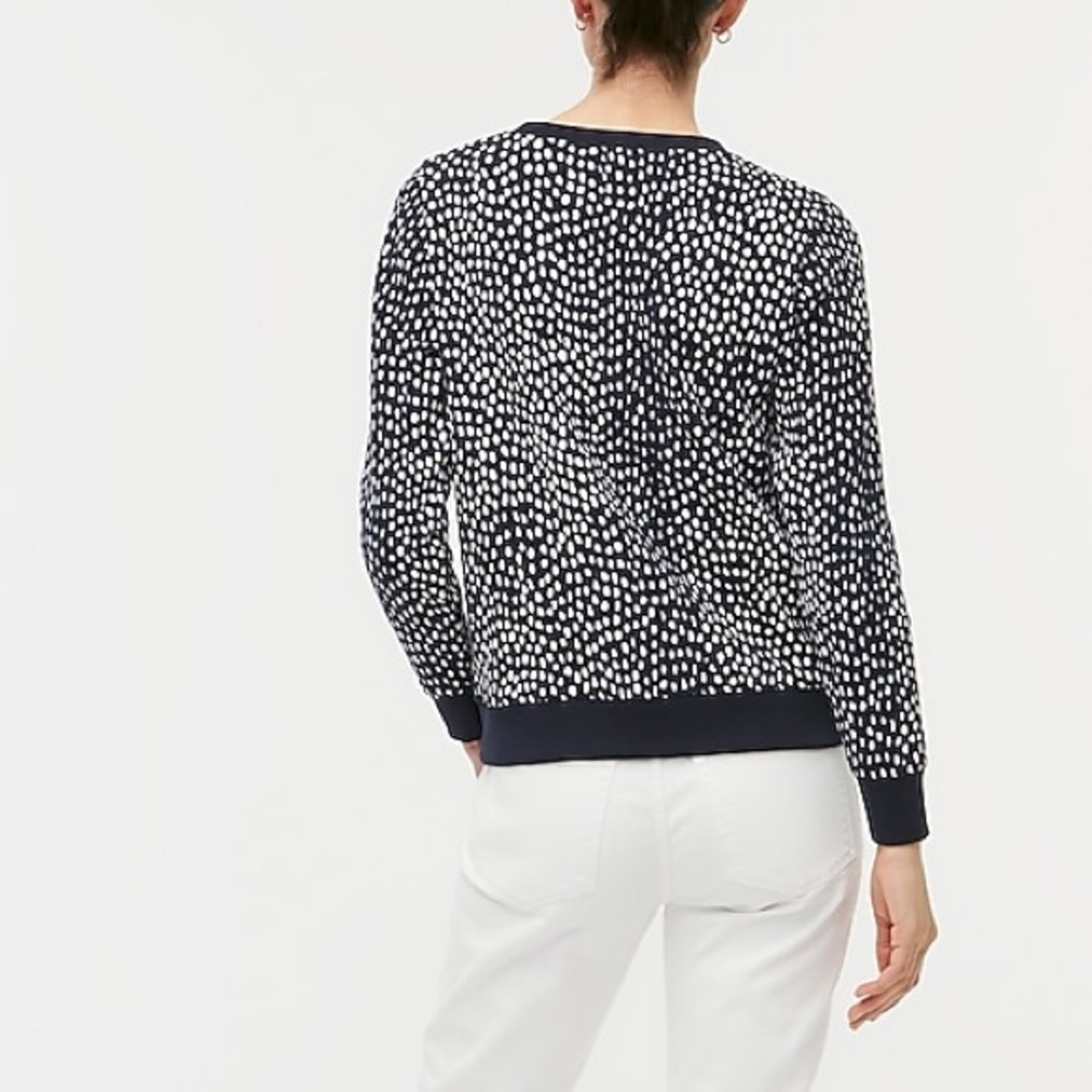 J. Crew Polk Dots Printed Crewneck sweatshirt - Picture 4 of 7